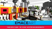 FREE EpicMobile 3d Voxel Forest And Atolls - Winter Set
