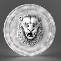 Lion head sculpture 3D Model