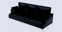 Black pleather Couch