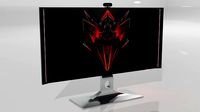 Gamer monitor with webcam