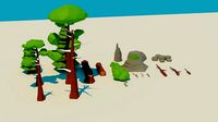 Low-Poly forest assets pack
