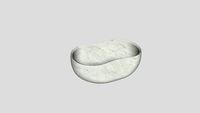 Countertop basin in Bianco Carrara marble Salvatori Anima 56x37cm