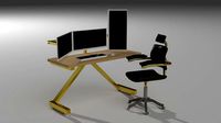 computer on the table