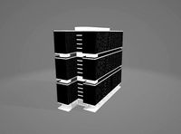 Low poly building with textures