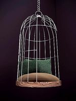 Hanging metal chair