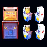 Almost new retro arcade game machine Low-poly