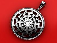 Black sun amulet pendant 3D Model