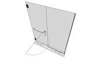 AGI Shower Curb & Glass Door