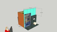 Sauna Zwanet V2 Gips/Glas 237 150 210