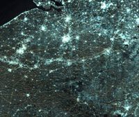 Belgium - impression of night satellite view of entire country