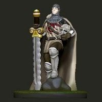 3D Printable Human Paladin Miniature 3D Model