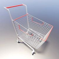Shopping cart 3D model April 2021