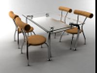 Kitchen table with chairs 3D Model