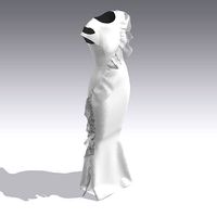 DRESS RUFFLED