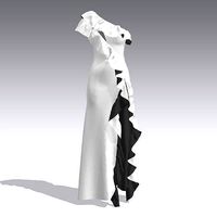 DRESS RUFFLED