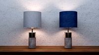 FINLEY CEMENT AND COPPER TABLE LAMP WIREFRAME