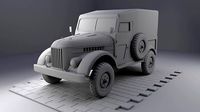 Gaz 69 Army Vehicule  - HighPoly