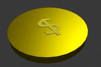 lowpoly coin