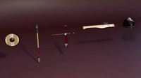A set of medieval weapons and armor