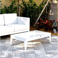 Anodized Silver Angelina Metal Coffee Table