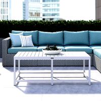 White Ashlee Metal Coffee Table