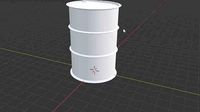 castrol oil drum 3d model