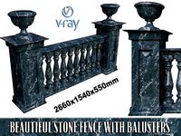 Marble fence balasins and columns
