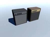 Eletric Guitar Amplifier Lowpoly