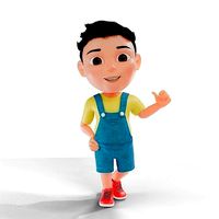 Rigged boy character