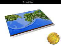 Alaska High resolution 3D relief maps