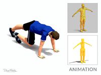 rock climber-pushups Exercise Man Animation