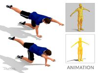 Bug  Exercise Man Animation