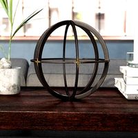 Gunmetal-Gold Gaston Orb Sphere Sculpture