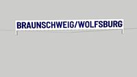 Schild Hauptgebäude Flughafen Braunschweig