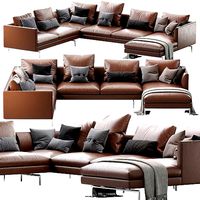 1333 Flamingo Zanotta Sofa Leather