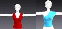 set 2 in 1 Woman T-pose