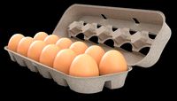 Empaque de 12 unidades de huevos - Egg packaging 12 unids