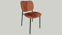 house doctor comma chair orange pink