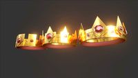 THREE CRUDE GOLDEN CROWNS -