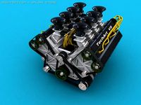 Twin Turbocharged V8 Engine 3D Model $199 - .3ds .lwo .max .obj .xsi -  Free3D