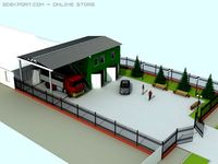 Industrial building 3D Model