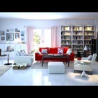 Photorealistic Living Room 0016 3D Model