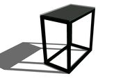 Mesa de Apoio Piavola Vidro Pintado - DZ