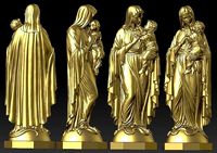 mother holding jesus model stl