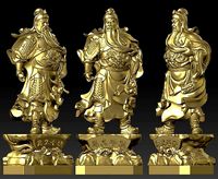 Guan Yu holds a sword model stl