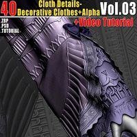 40 Cloth Details Decorative Clothes Alpha Vol03  Video Tutorial