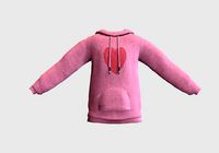 pink heart hoodie