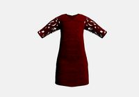 red classic dress