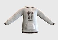white lovely hoodie