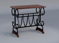 Scrolled Base Magazine Holder Chair Side End Table